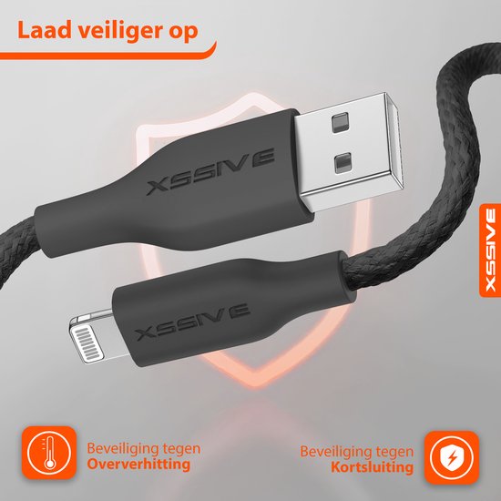 USB naar Lightning 1m - Zwart
