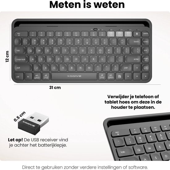 Bluetooth Draadloos Toetsenbord QWERTY