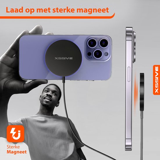 15W Draadloze Magsafe Lader - Zwart
