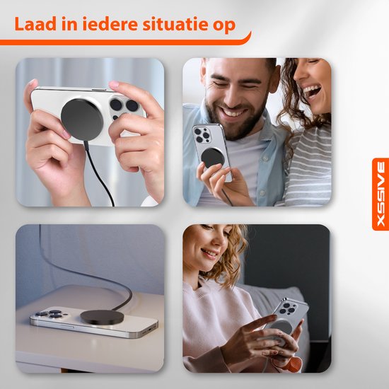 15W Draadloze Magsafe Lader - Zwart