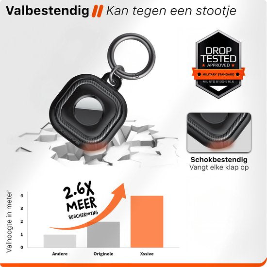 Case voor AirTag - Zwart