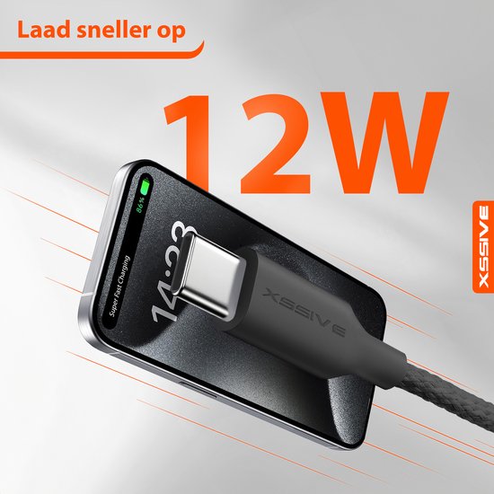 USB naar USB-C 1m - Zwart