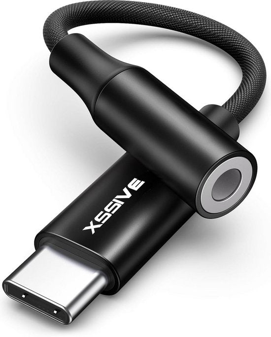 Jack 3.5mm naar USB-C - Zwart