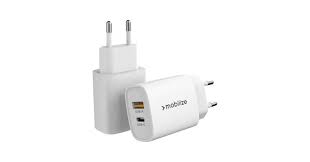 Mobilize Wall Charger USB-C + USB 25W with PD/PPS White