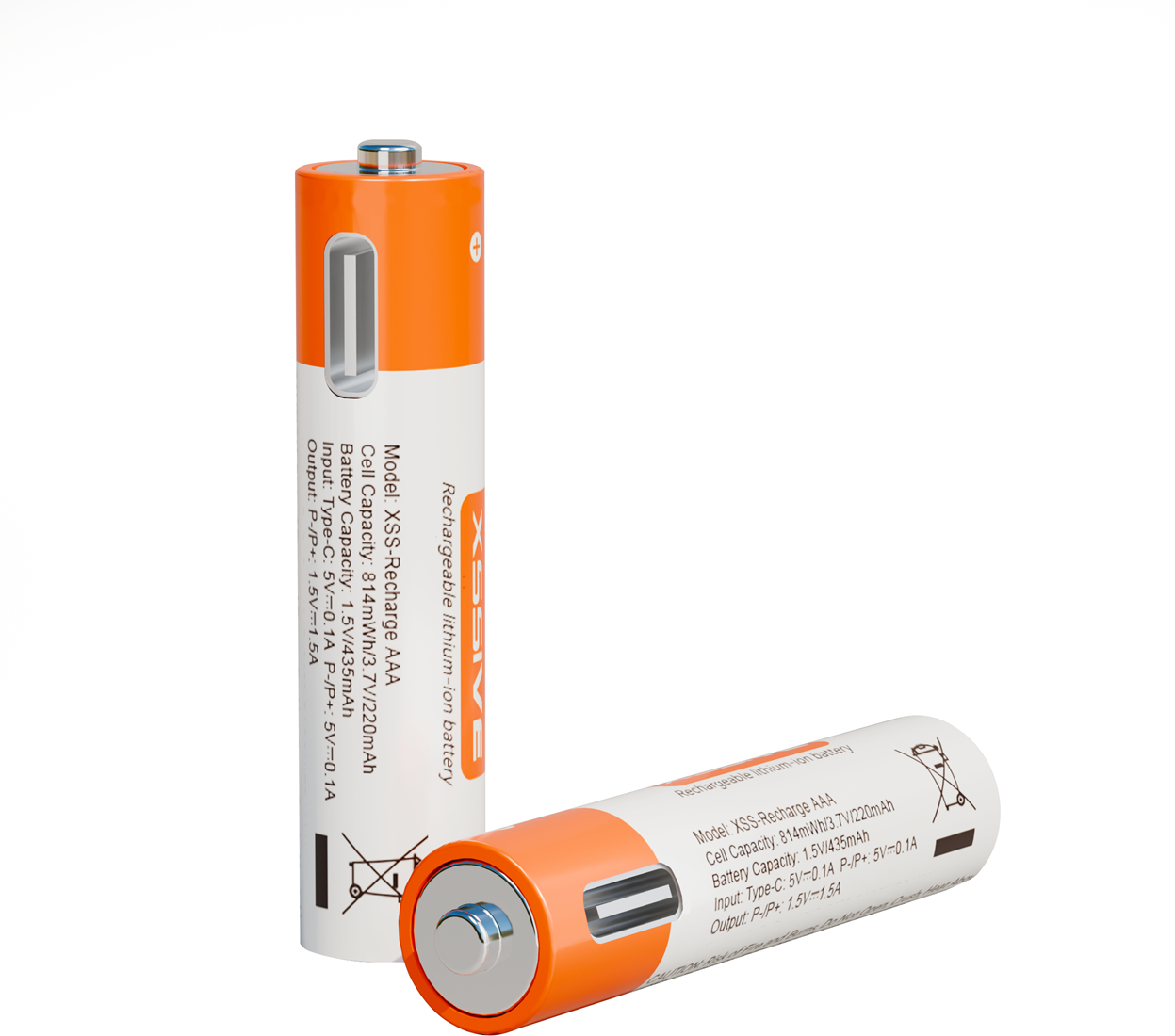 USB-C Oplaadbare Penlite AAA Batterij 4st.